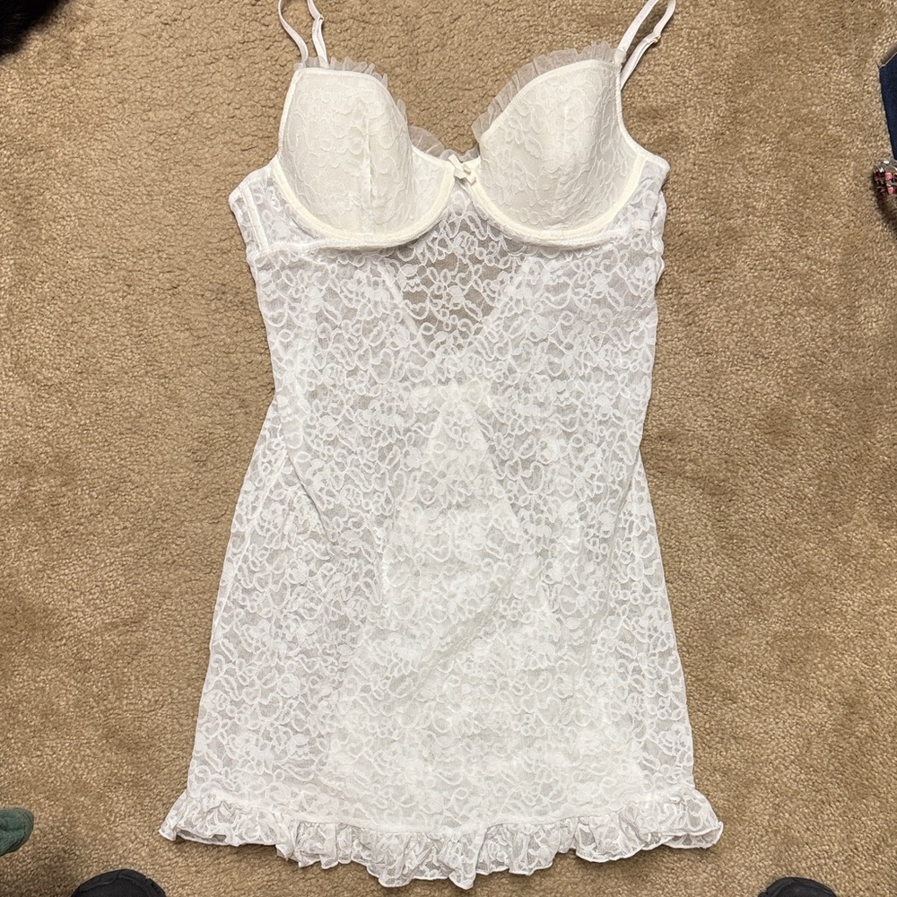 Victoria's Secret White Lace Slip
